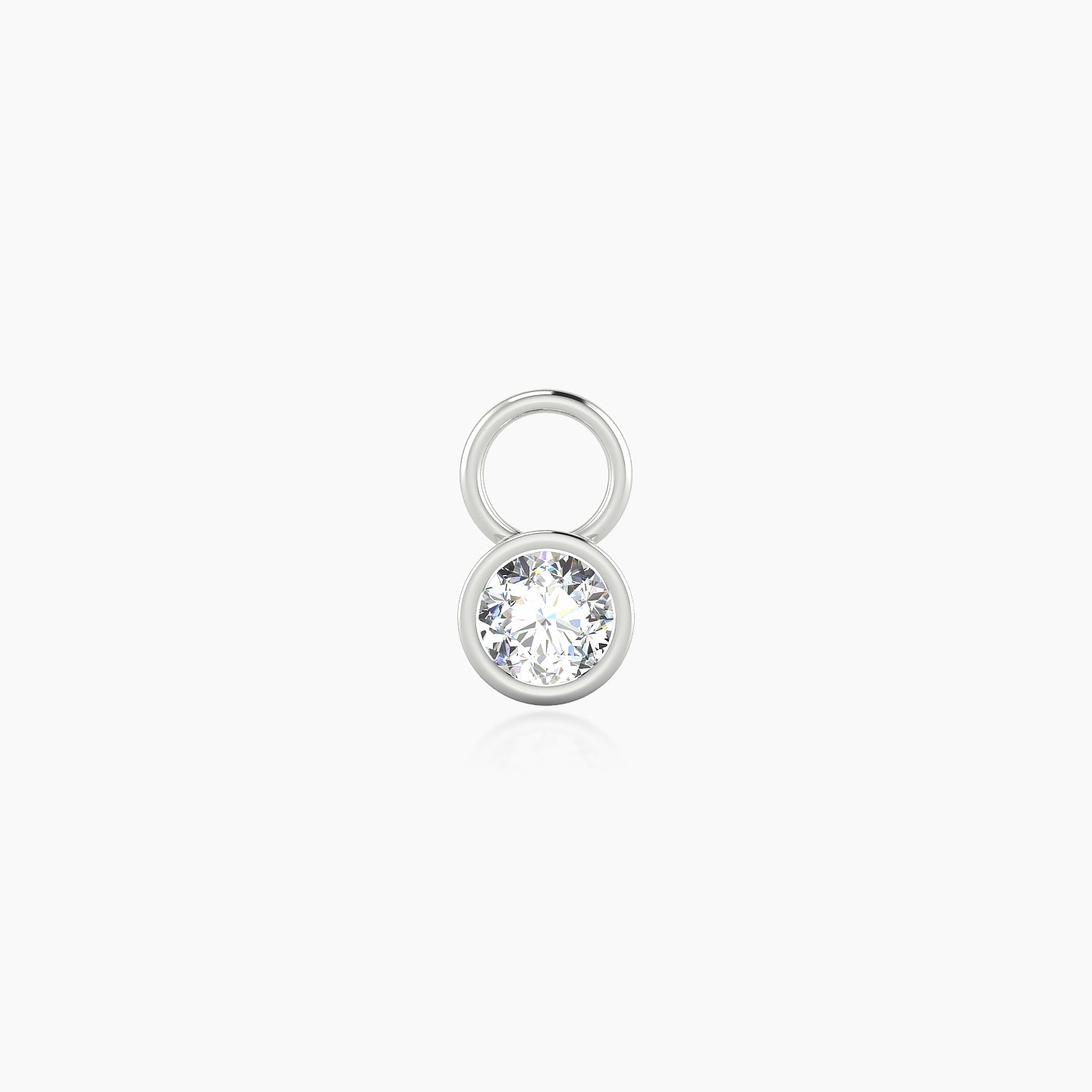 Eos | 18k White Gold 4.5 mm Round Diamond Charm
