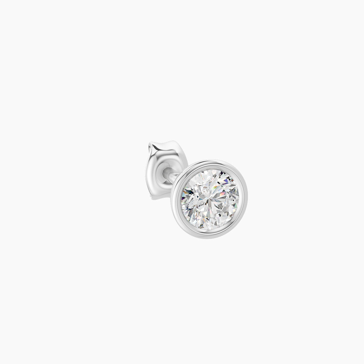 Eos | 18k White Gold 4.5 mm Round Diamond Earring