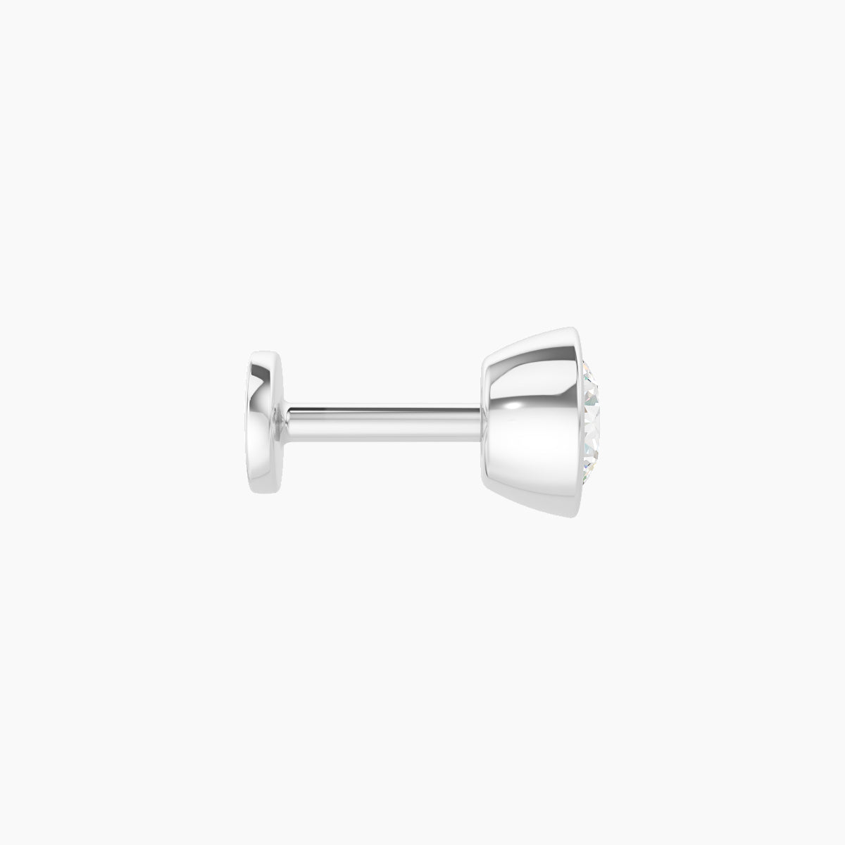 Eos | 18k White Gold 5 mm 5 mm Round Diamond Nose Piercing