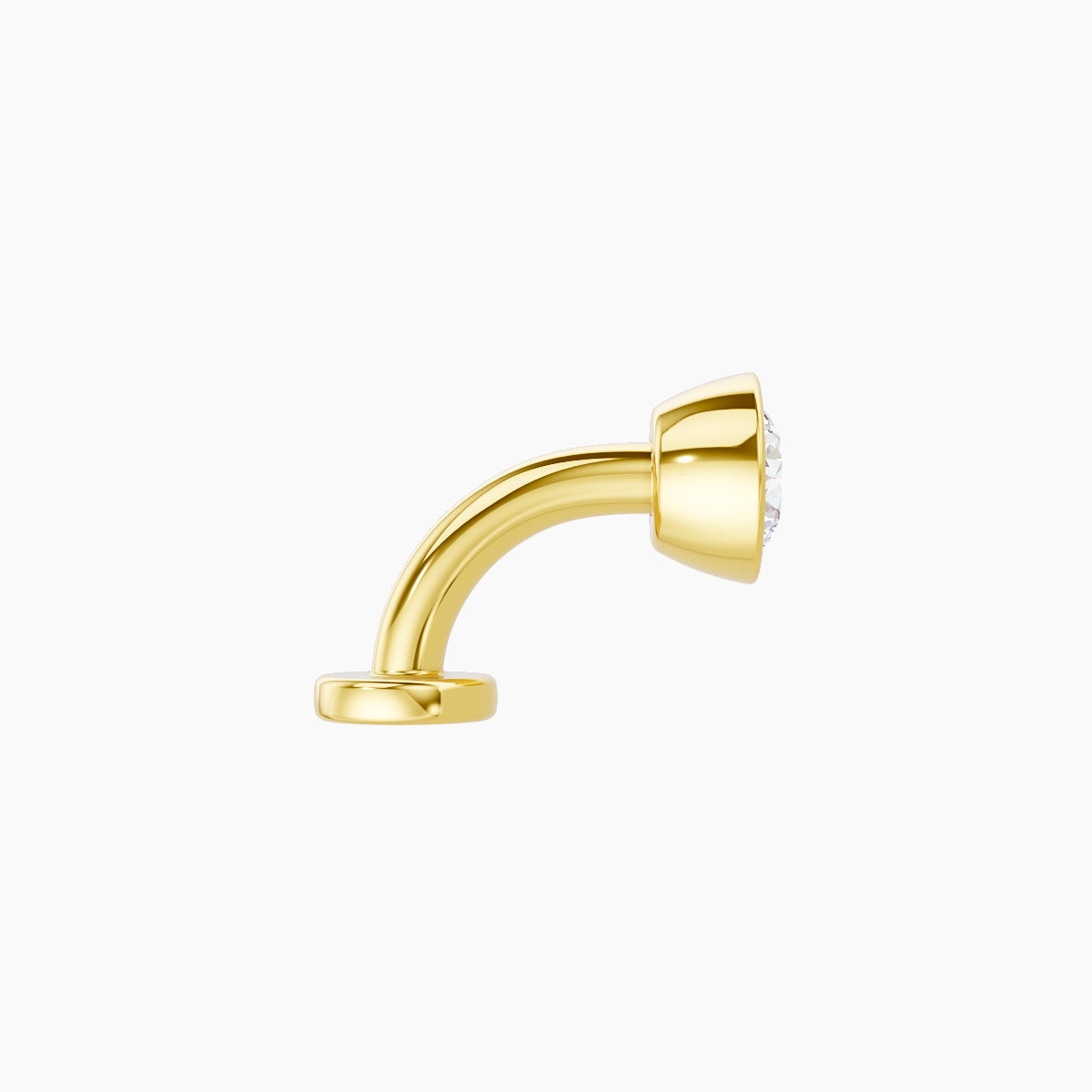 Eos | 18k Yellow Gold 5 mm 6 mm Round Diamond Floating Navel Piercing