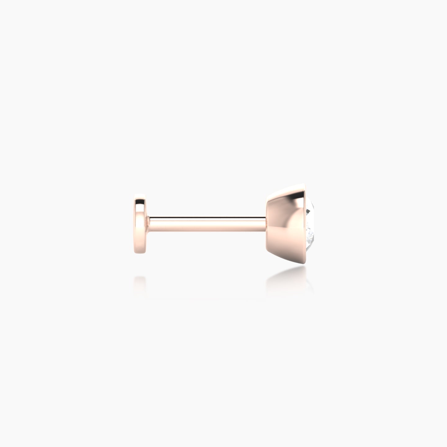 Eos | 18k Rose Gold 5 mm 6.5 mm Round Diamond Nose Piercing
