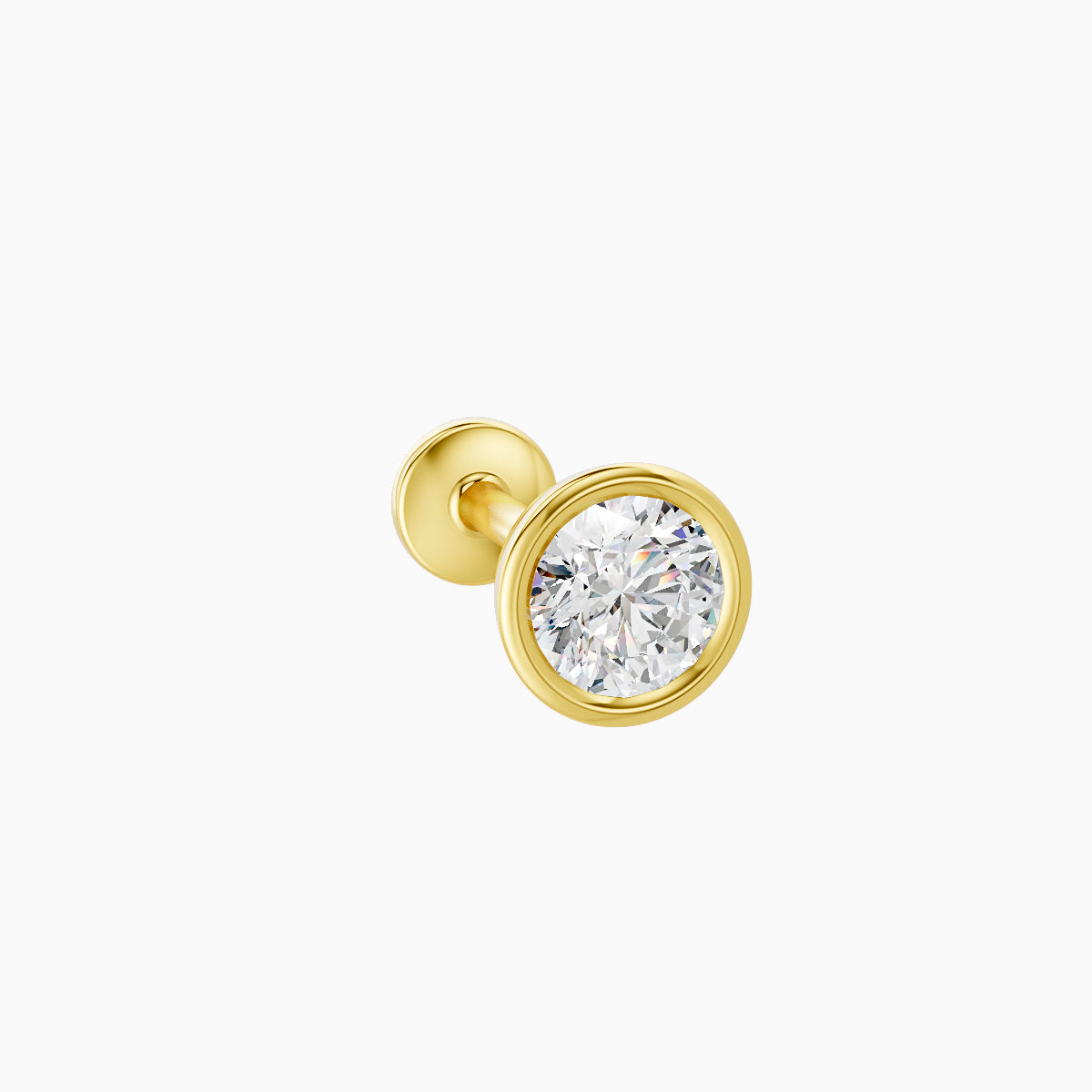 Eos | 18k Yellow Gold 5 mm 6.5 mm Round Diamond Piercing