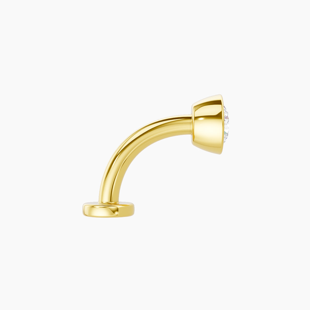 Eos | 18k Yellow Gold 5 mm 8 mm Round Diamond Floating Navel Piercing