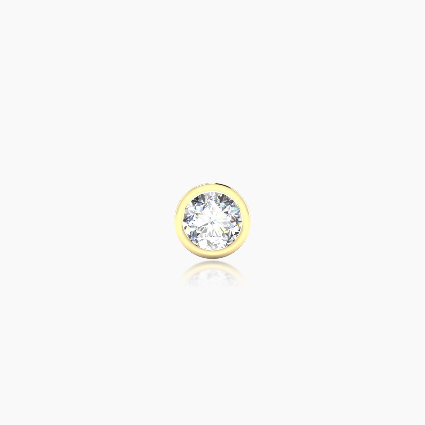 Eos | 18k Yellow Gold 5 mm 8 mm Round Diamond Nose Piercing
