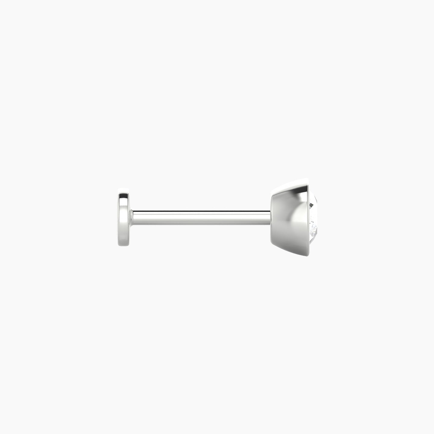 Eos | 18k White Gold 5 mm 8 mm Round Diamond Nose Piercing