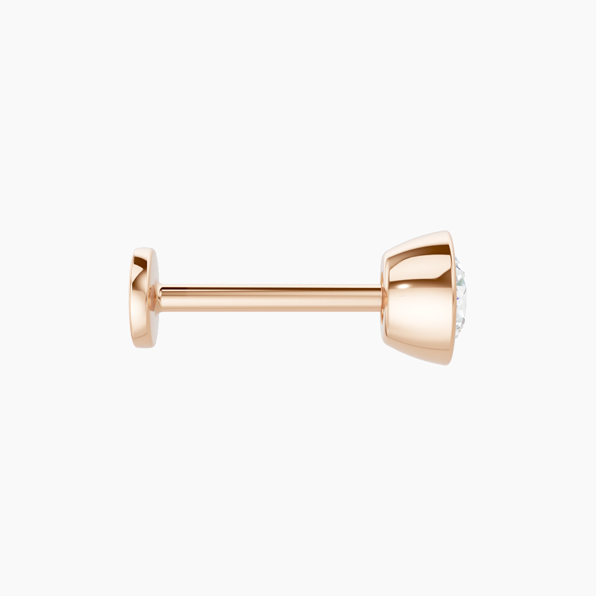 Eos | 18k Rose Gold 5 mm 8 mm Round Diamond Piercing