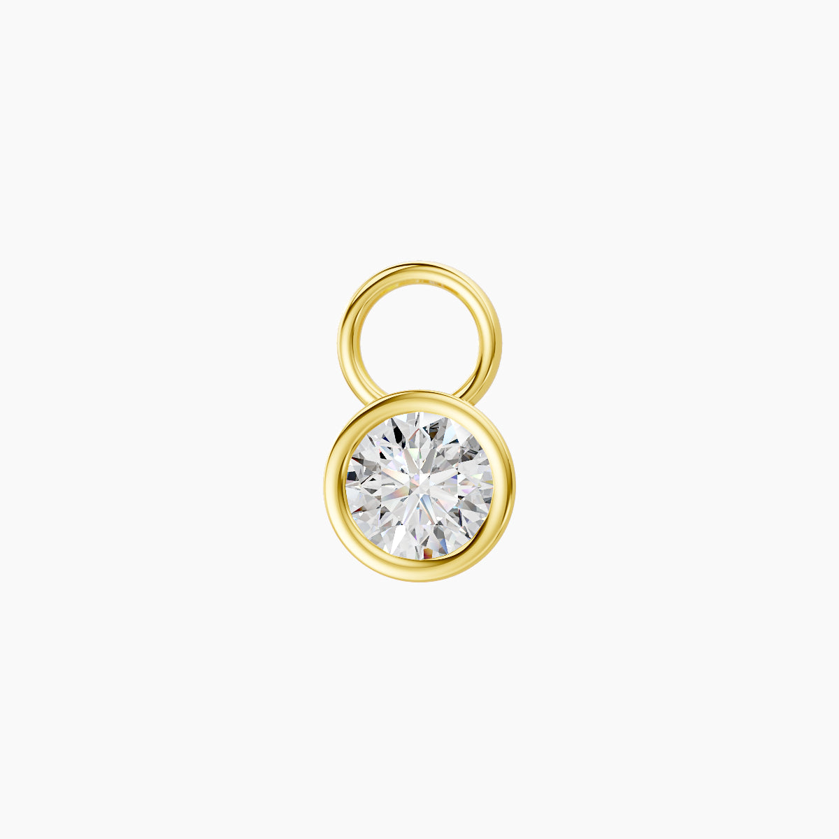 Eos | 18k Yellow Gold 5 mm Round Diamond Charm