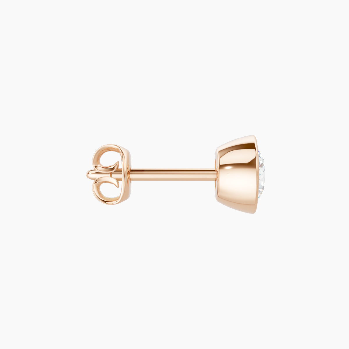 Eos | 18k Rose Gold 5 mm Round Diamond Earring