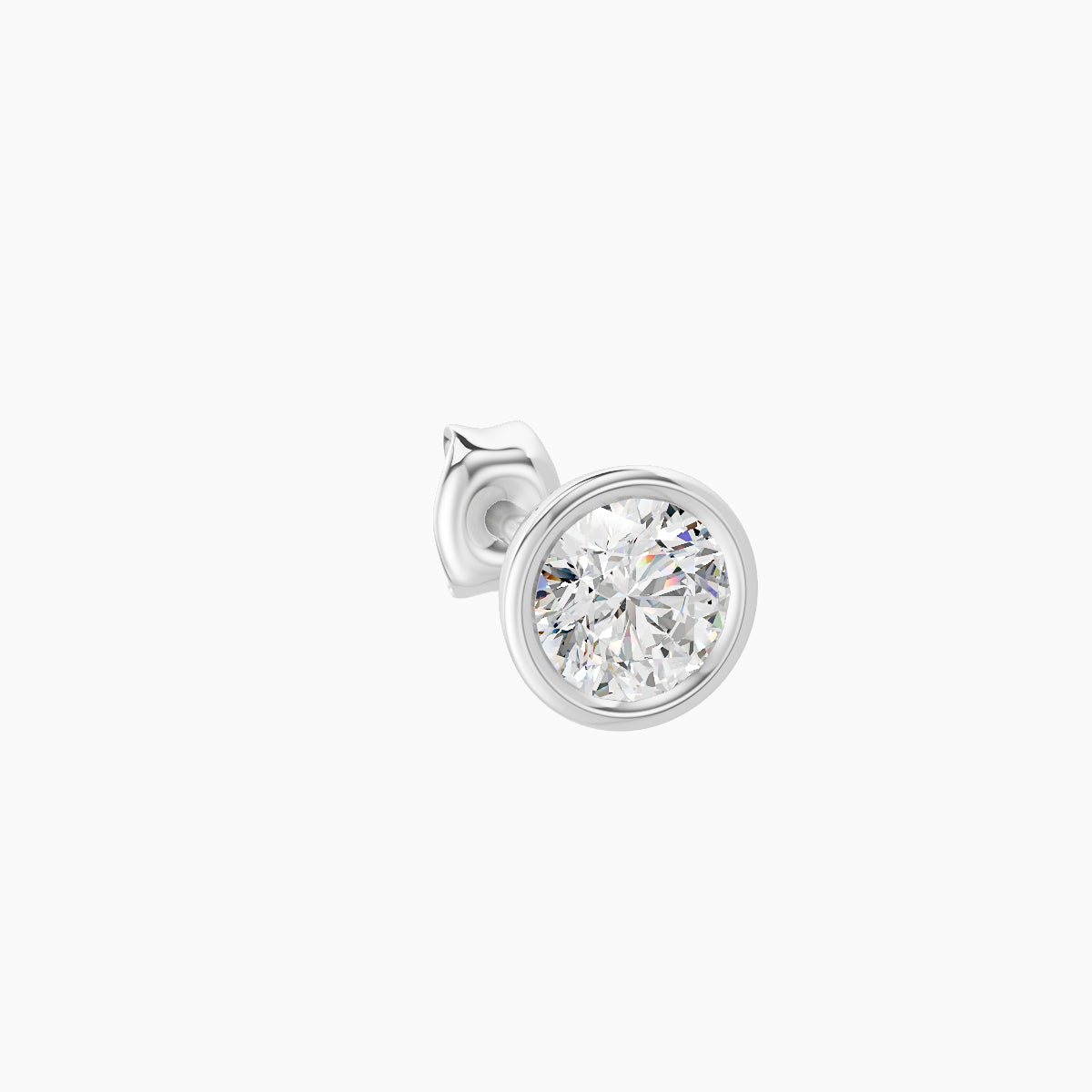 Eos | 18k White Gold 5 mm Round Diamond Earring
