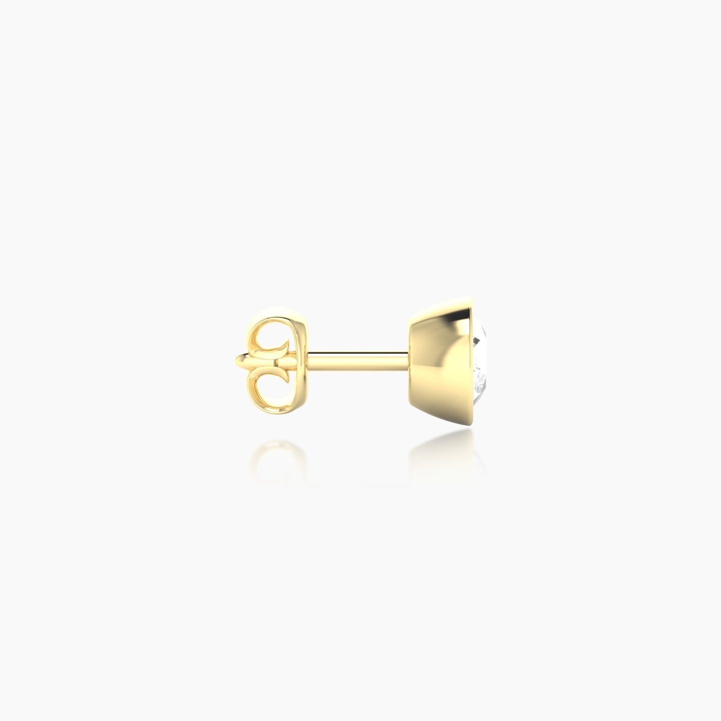 Eos | 18k Yellow Gold 5 mm Round Diamond Earring