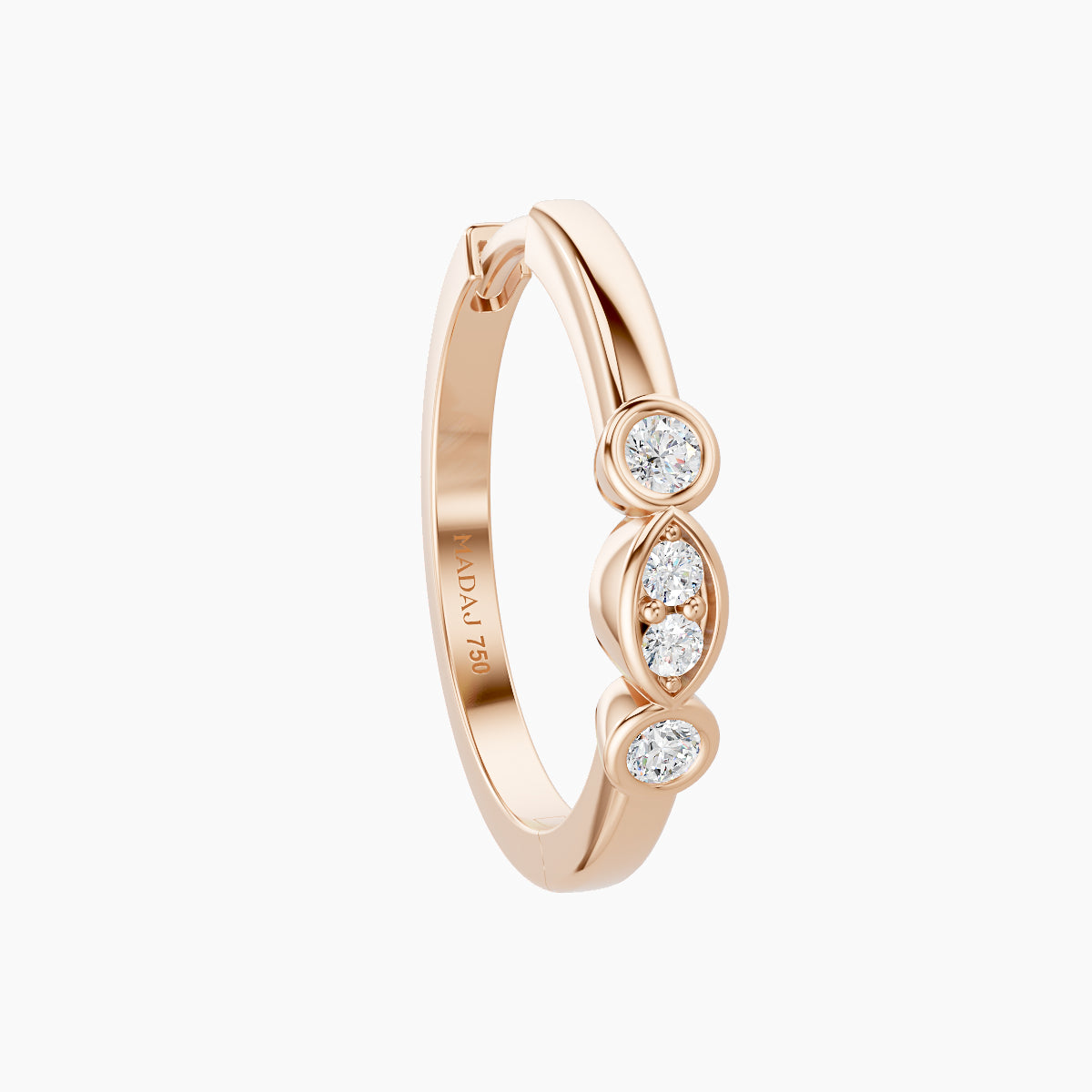 Epona | 18k Rose Gold 11 mm Diamond Hoop Piercing