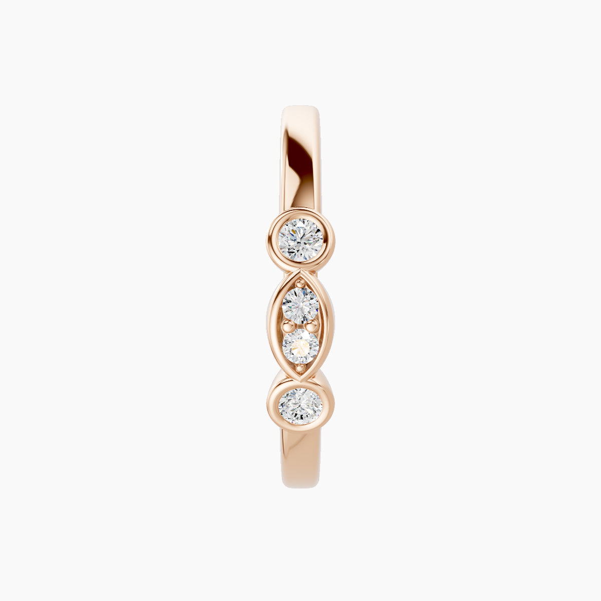Epona | 18k Rose Gold 11 mm Diamond Hoop Piercing