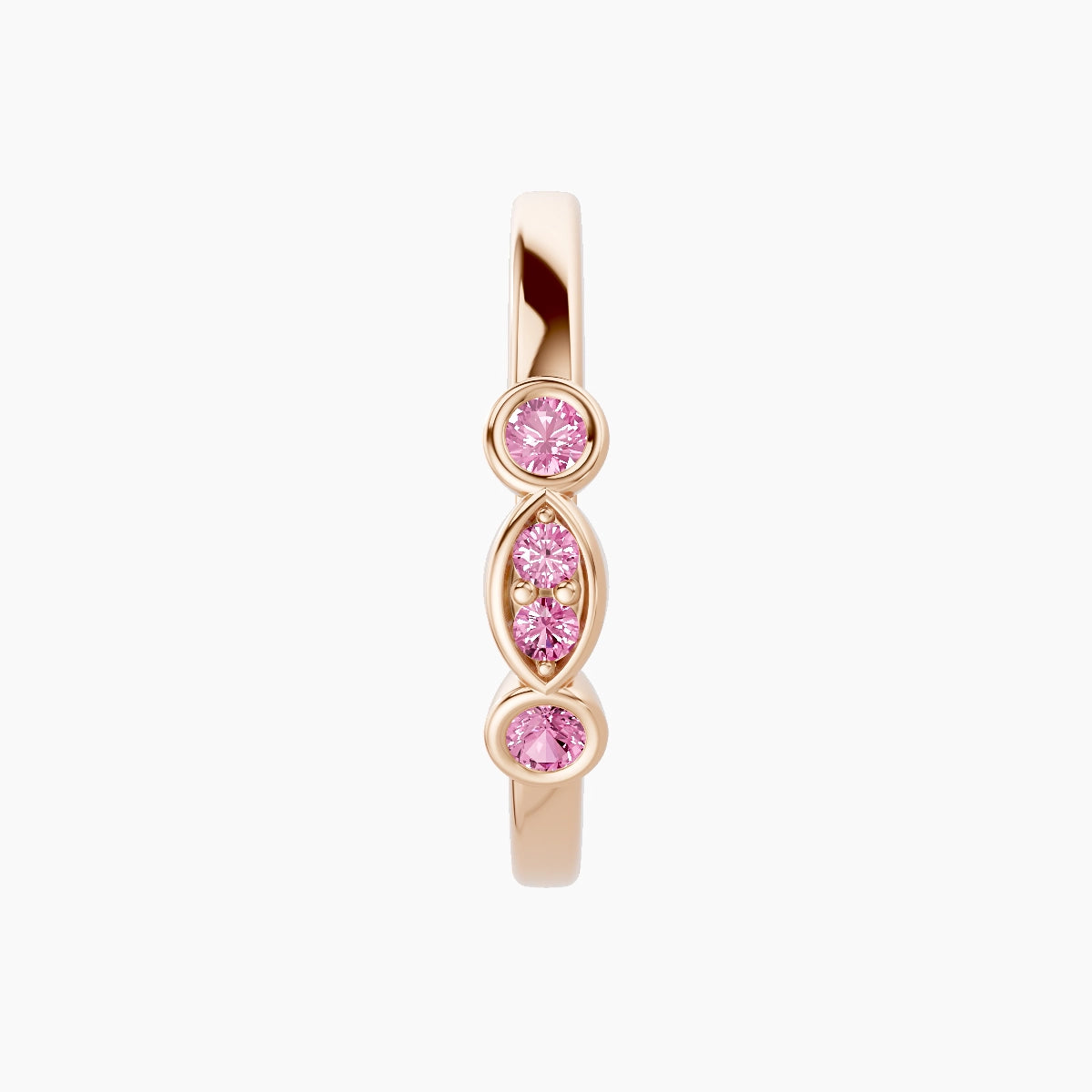 Epona | 18k Rose Gold 11 mm Pink Sapphire Hoop Piercing