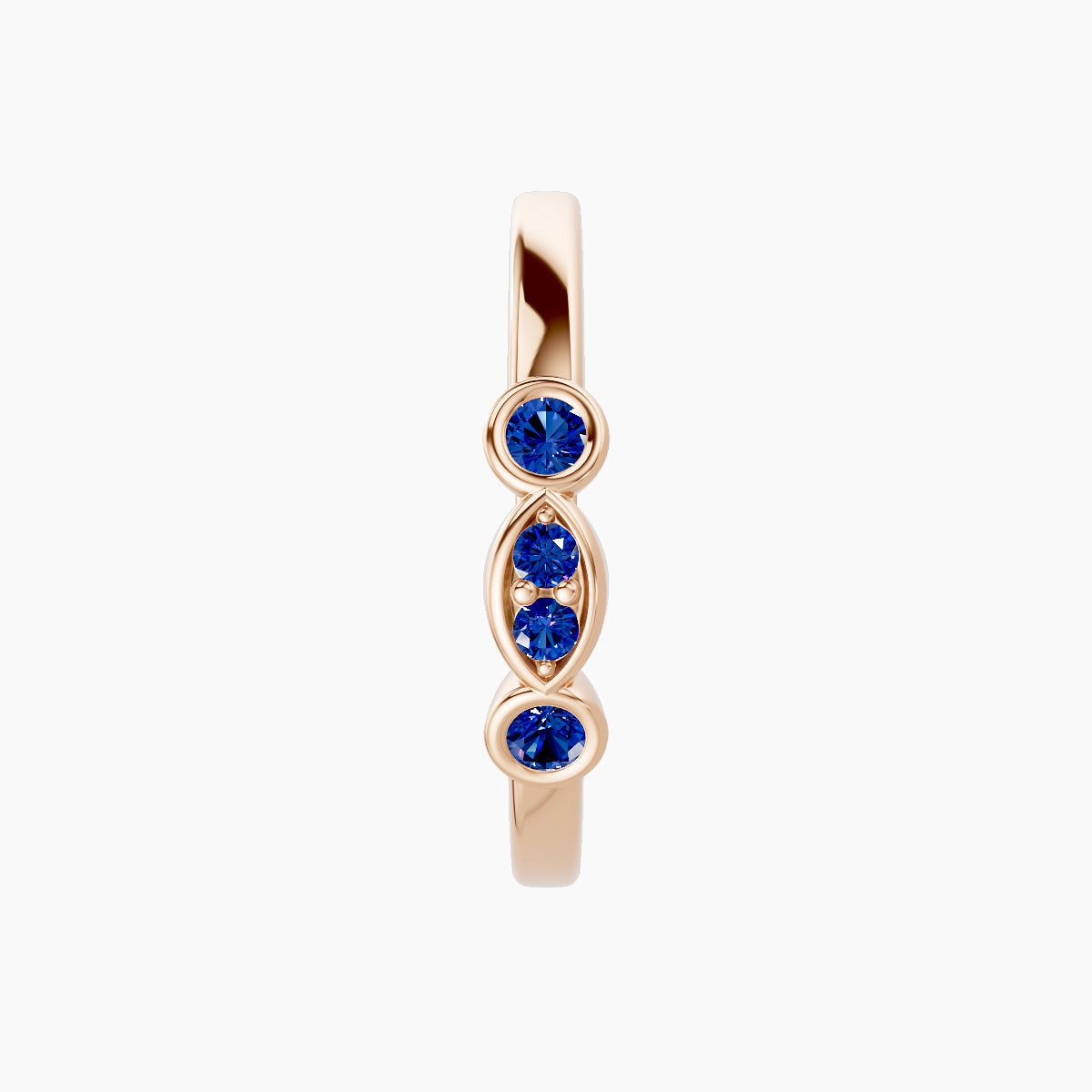 Epona | 18k Rose Gold 11 mm Sapphire Hoop Piercing