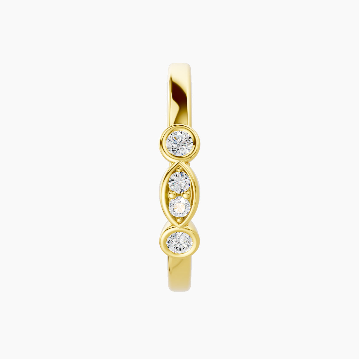 Epona | 18k Yellow Gold 11 mm Diamond Hoop Piercing