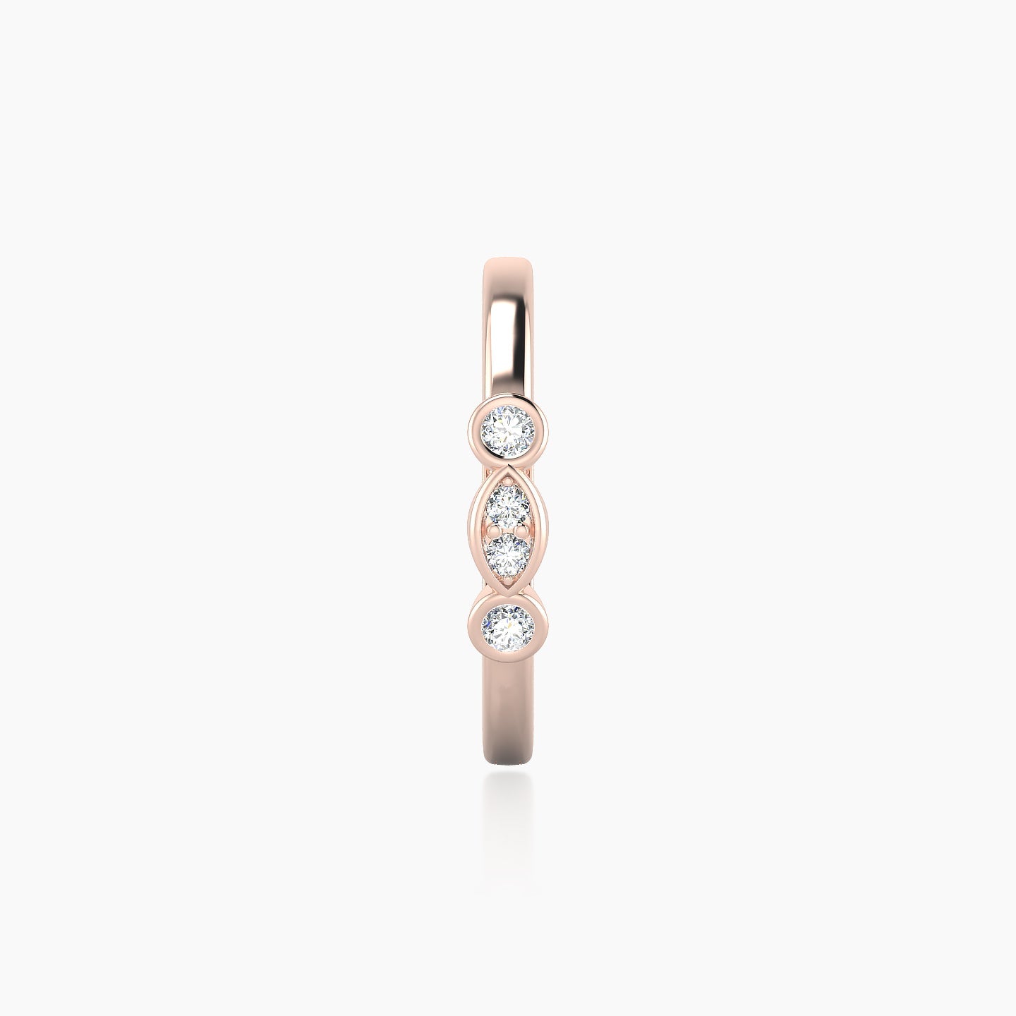 Epona | 18k Rose Gold 11 mm Diamond Hoop Piercing