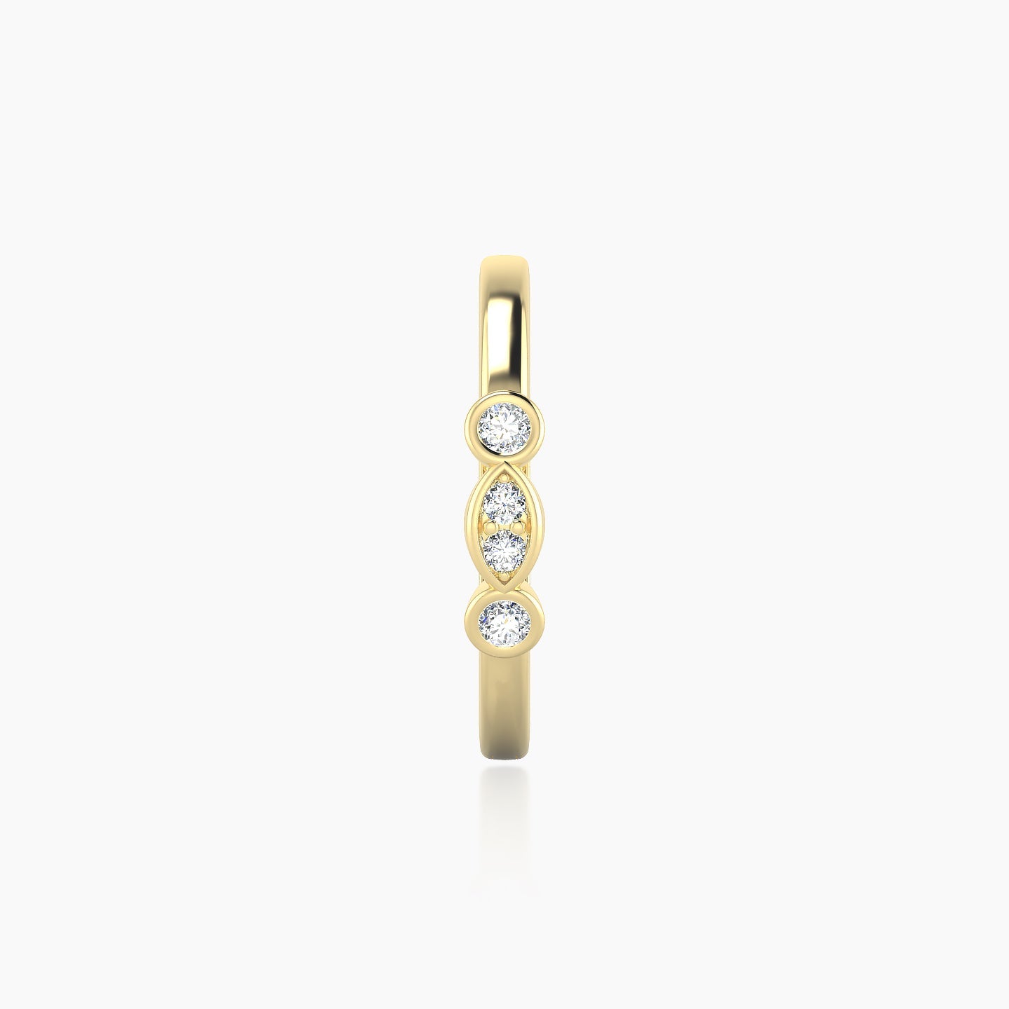 Epona | 18k Yellow Gold 11 mm Diamond Hoop Piercing