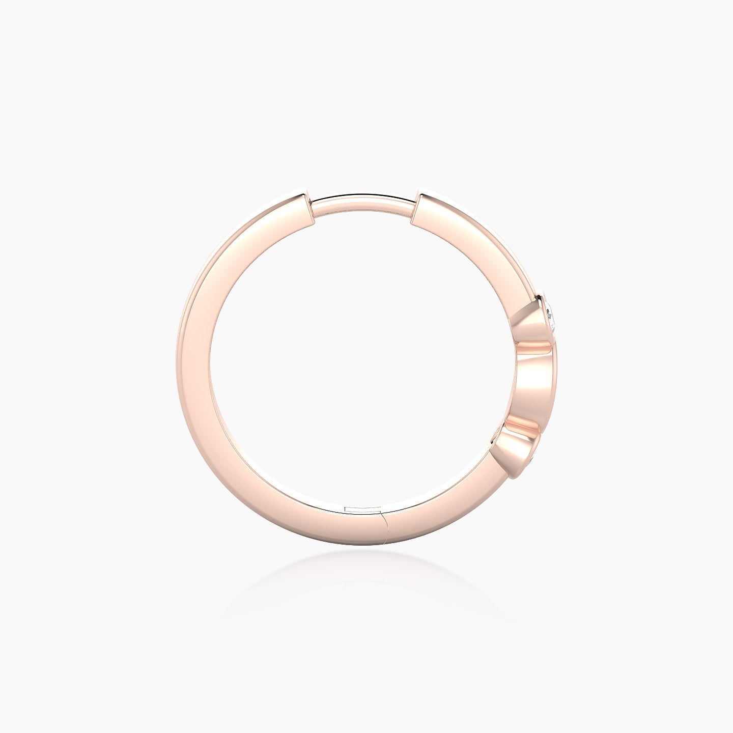 Epona | 18k Rose Gold 11 mm Diamond Hoop Piercing