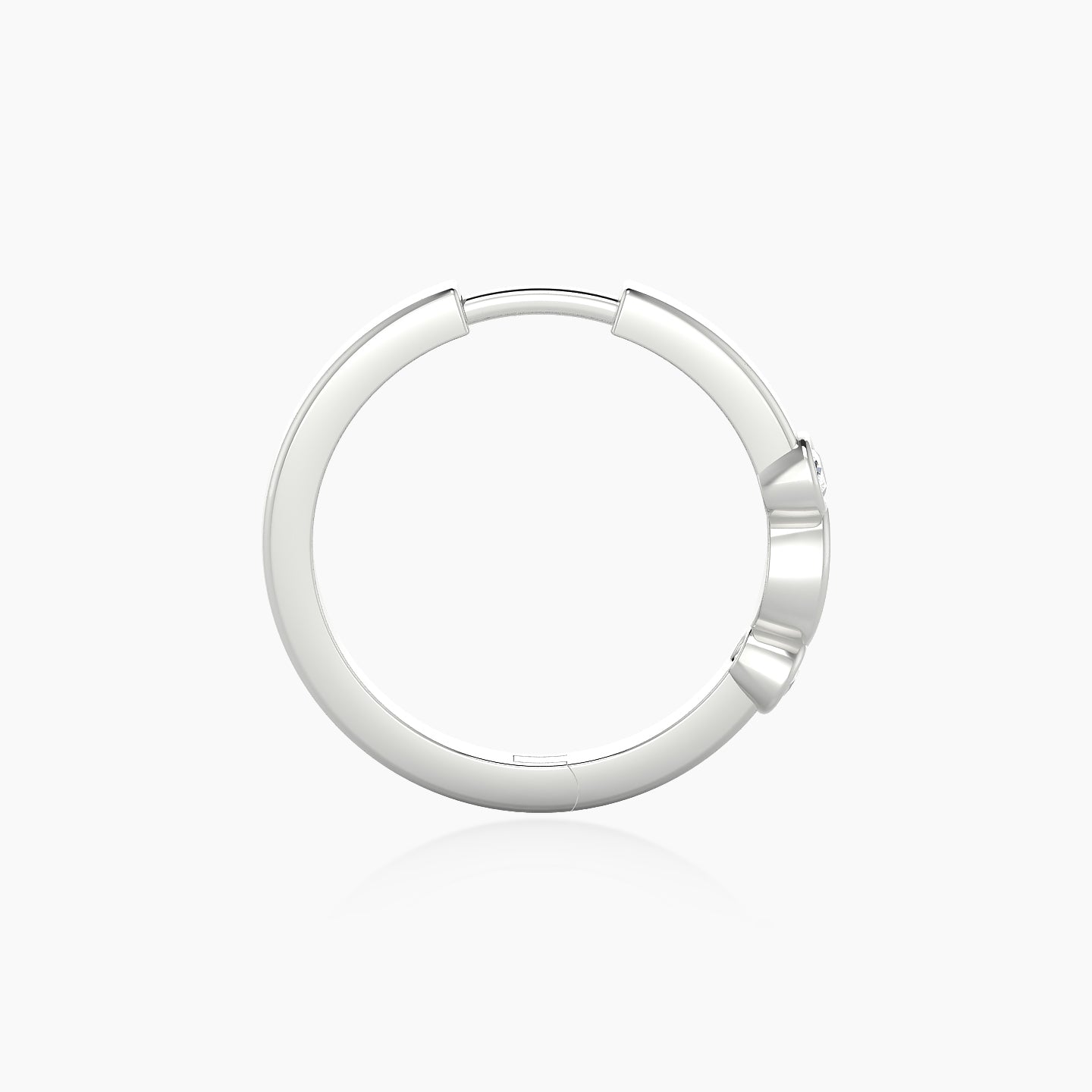 Epona | 18k White Gold 11 mm Diamond Hoop Piercing