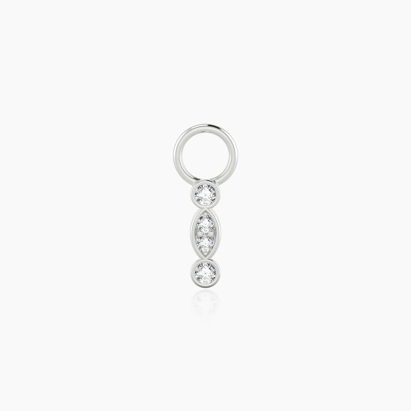 Epona | 18k White Gold 7.5 mm Diamond Charm