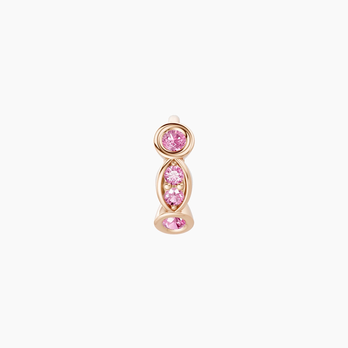 Epona | 18k Rose Gold 5 mm Pink Sapphire Hoop Piercing