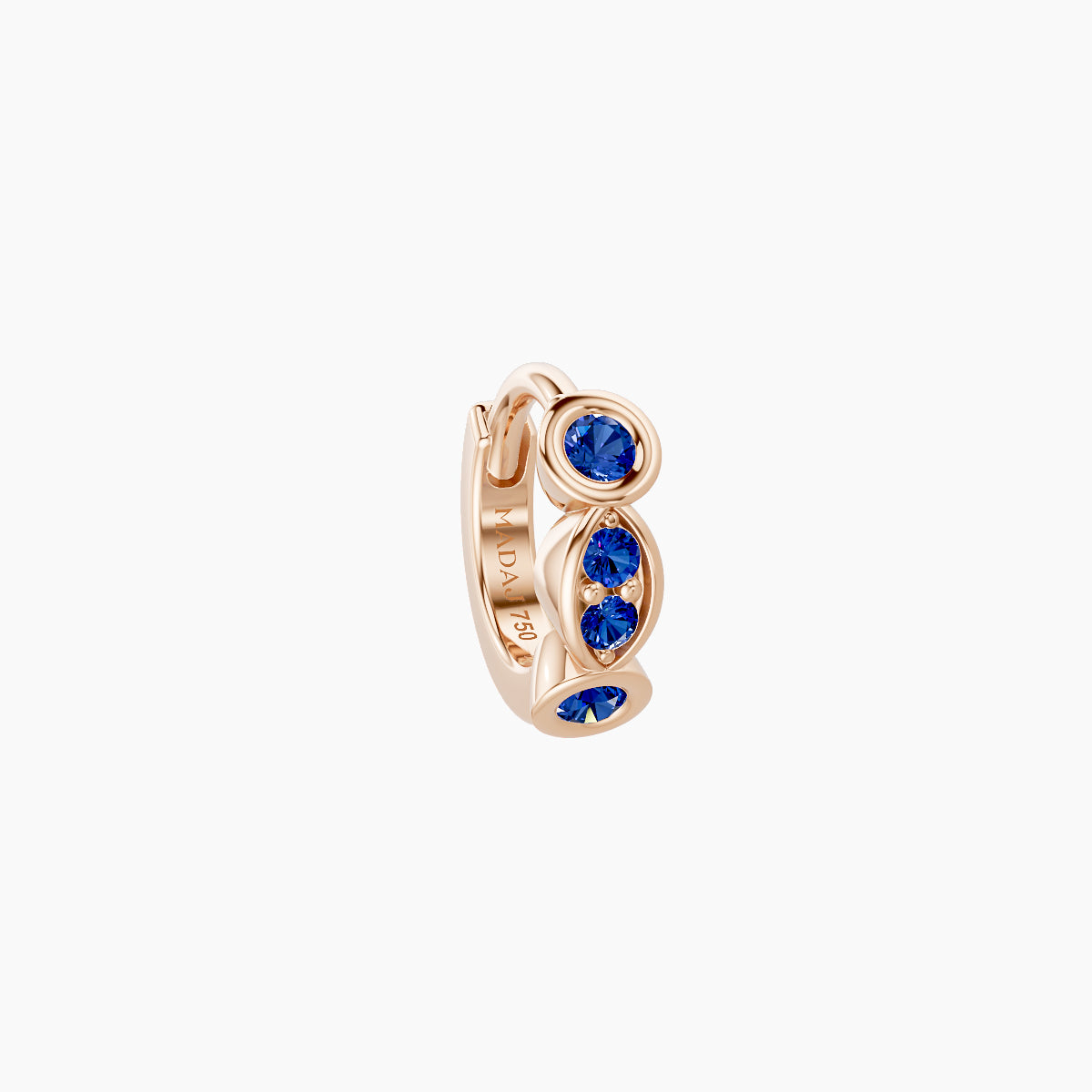 Epona | 18k Rose Gold 5 mm Sapphire Hoop Piercing
