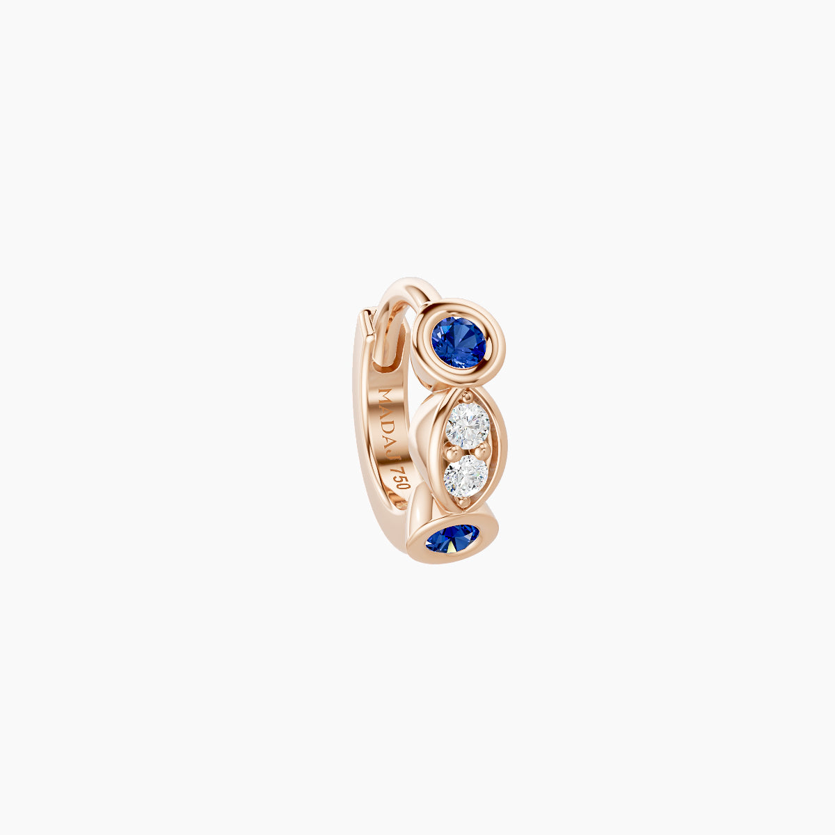 Epona | 18k Rose Gold 5 mm Sapphire & Diamond Hoop Piercing