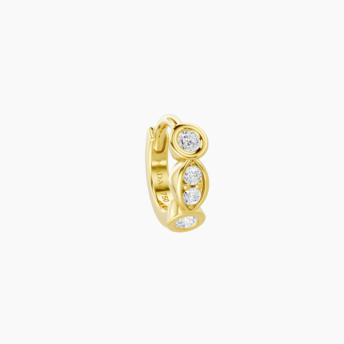 Epona | 18k Yellow Gold 5 mm Diamond Hoop Piercing