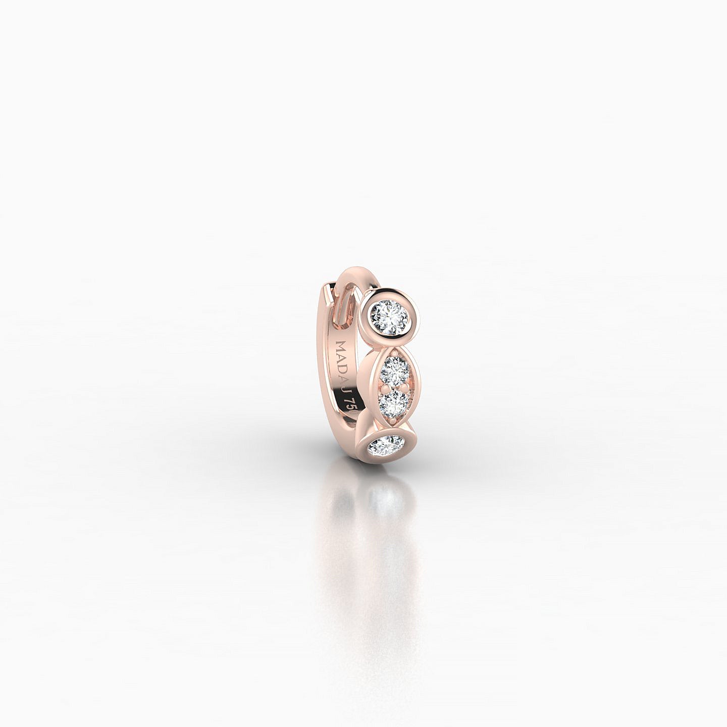 Epona | 18k Rose Gold 5 mm Diamond Hoop Piercing
