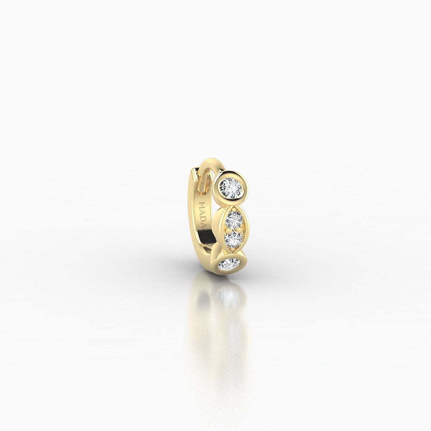 Epona | 18k Yellow Gold 5 mm Diamond Hoop Piercing