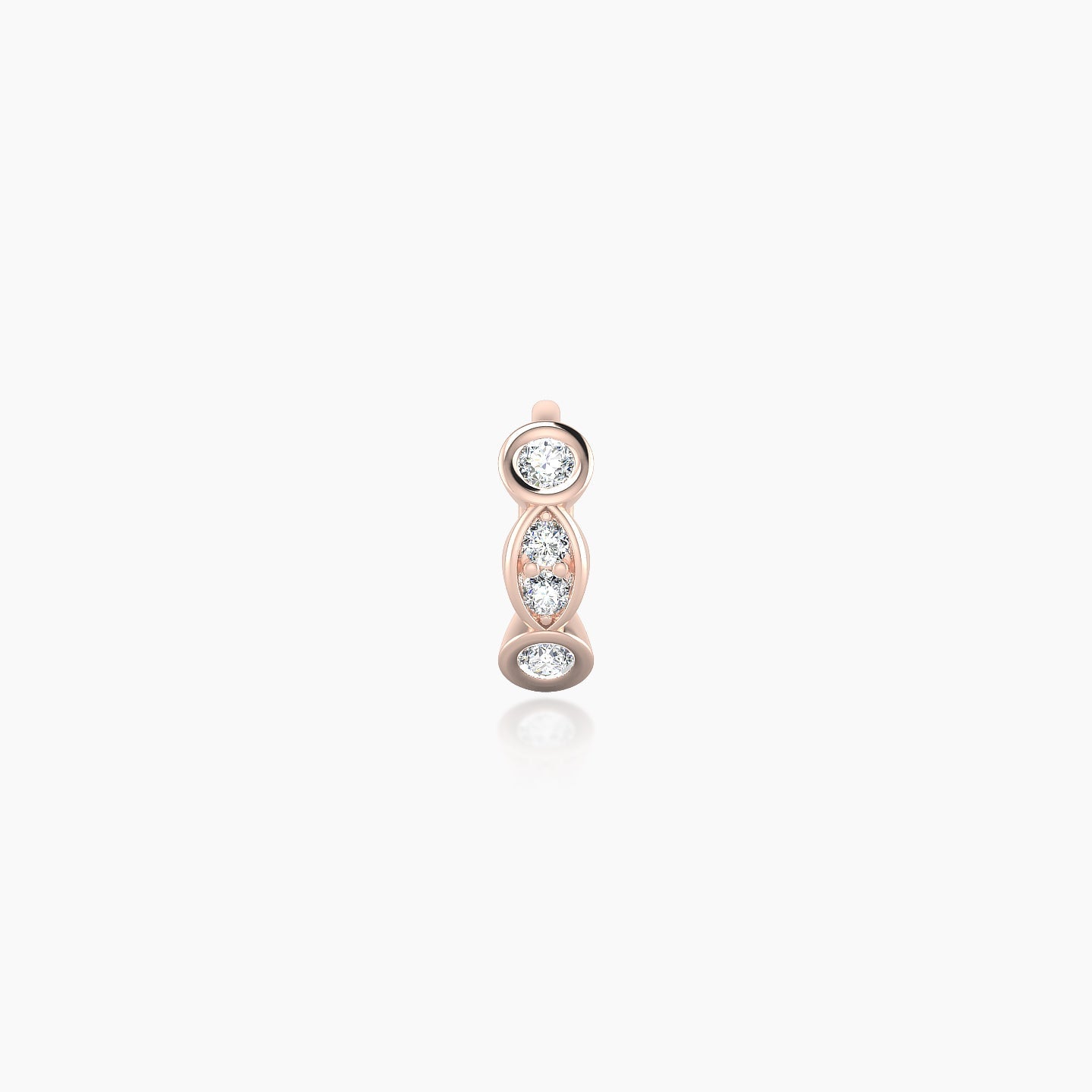 Epona | 18k Rose Gold 5 mm Diamond Hoop Piercing