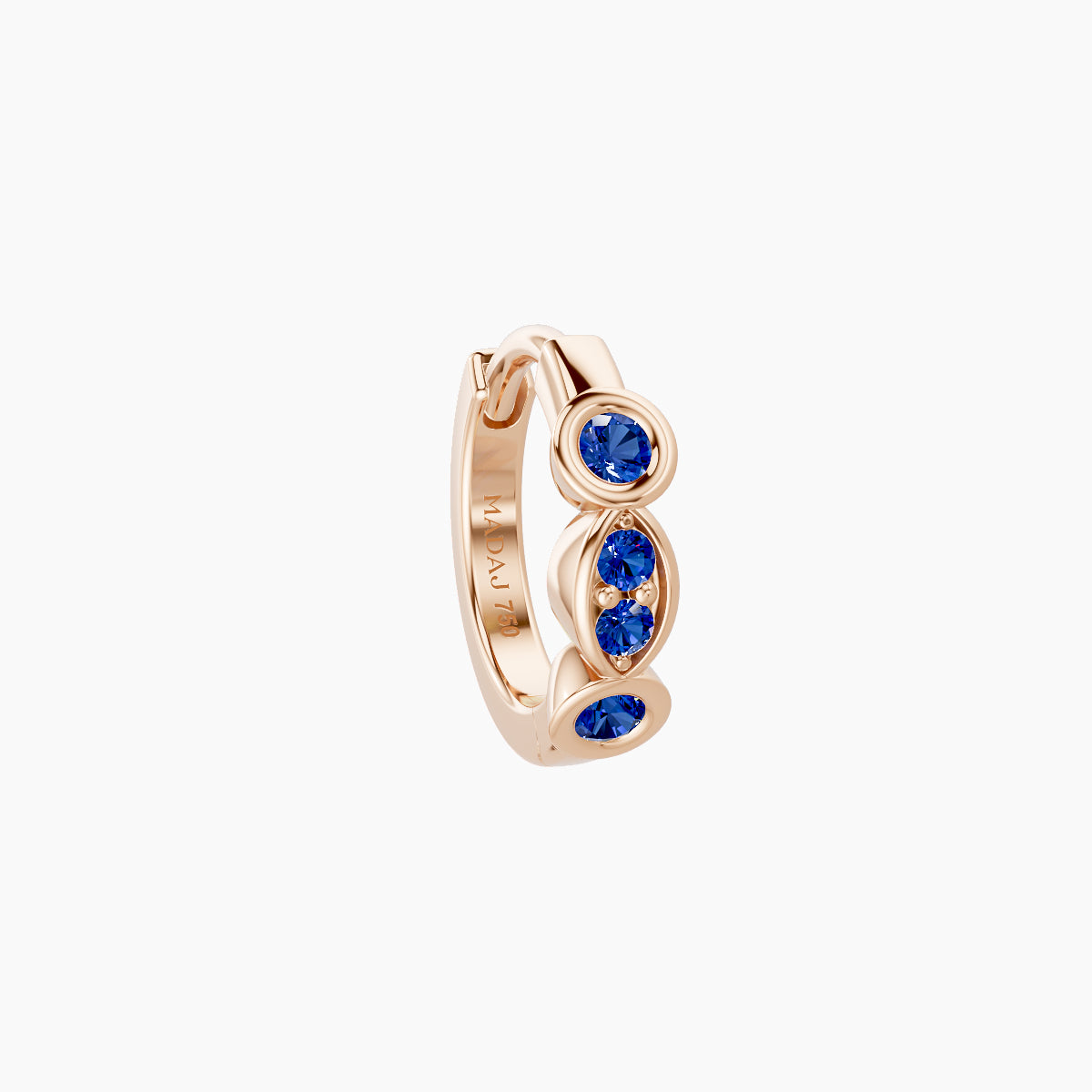 Epona | 18k Rose Gold 6.5 mm Sapphire Hoop Piercing