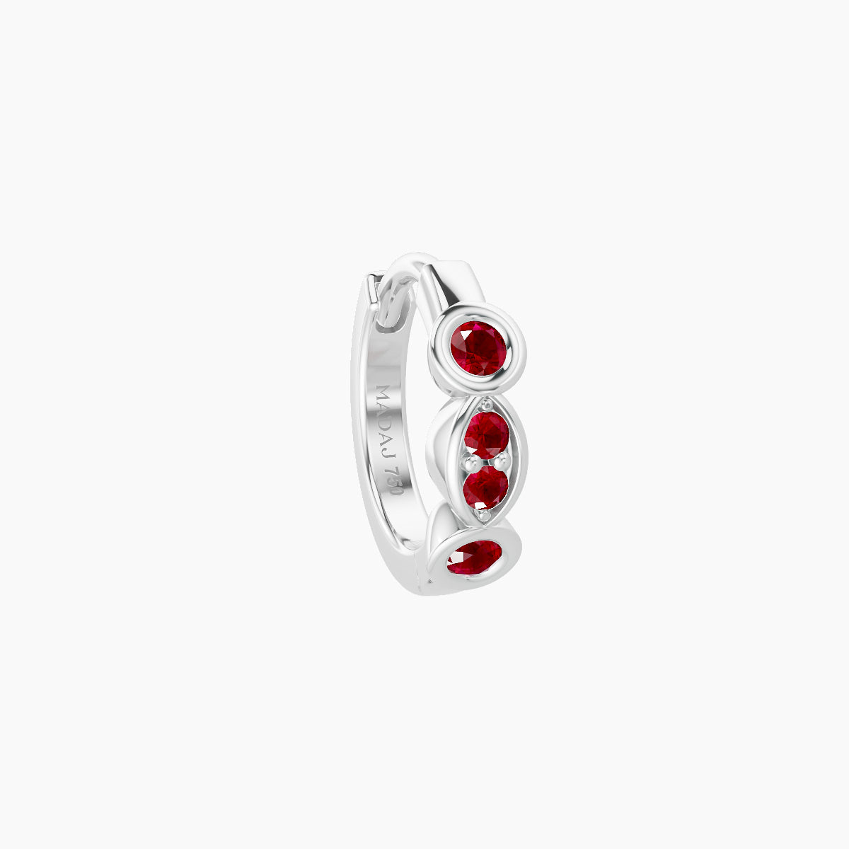 Epona | 18k White Gold 6.5 mm Ruby Hoop Piercing
