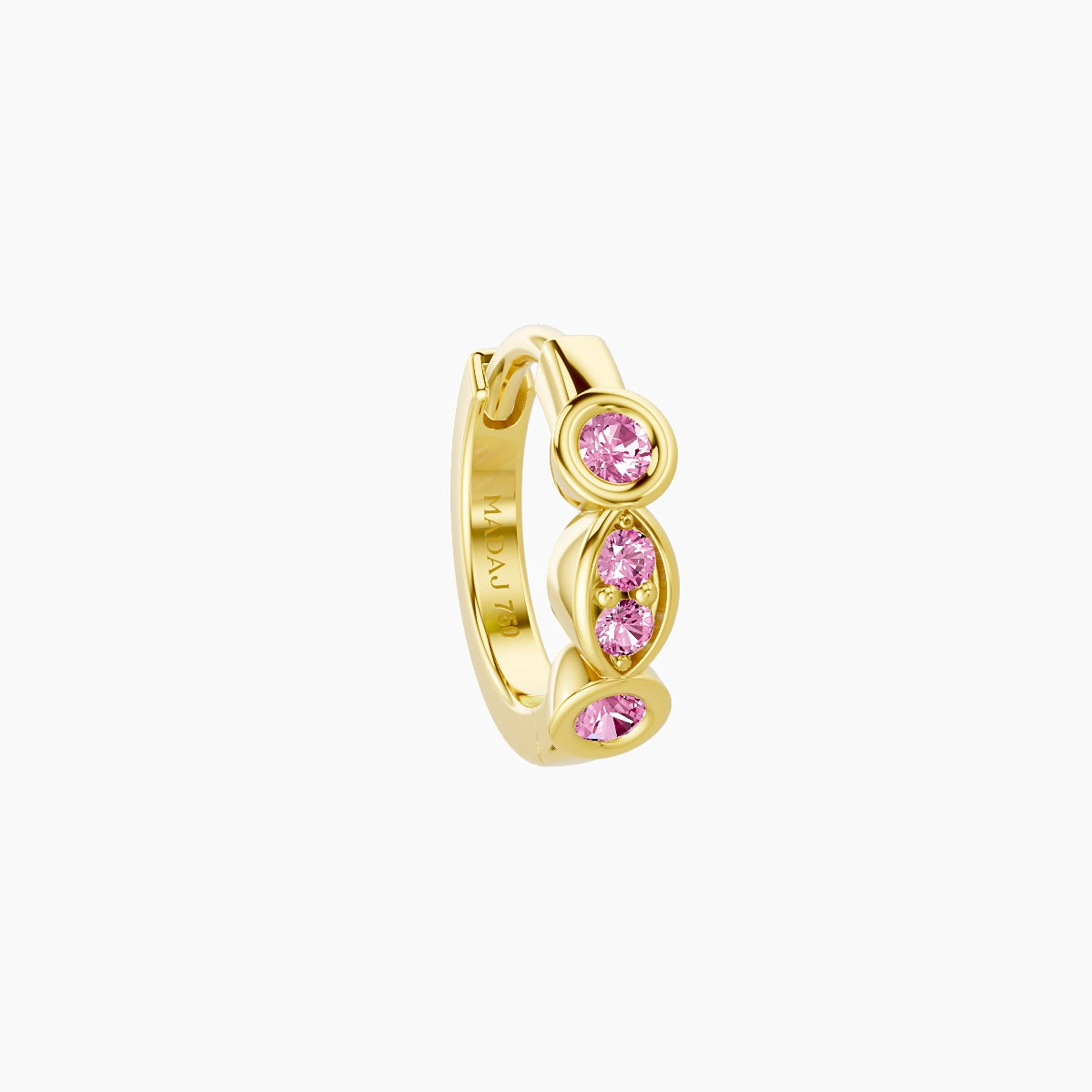 Epona | 18k Yellow Gold 6.5 mm Pink Sapphire Hoop Piercing