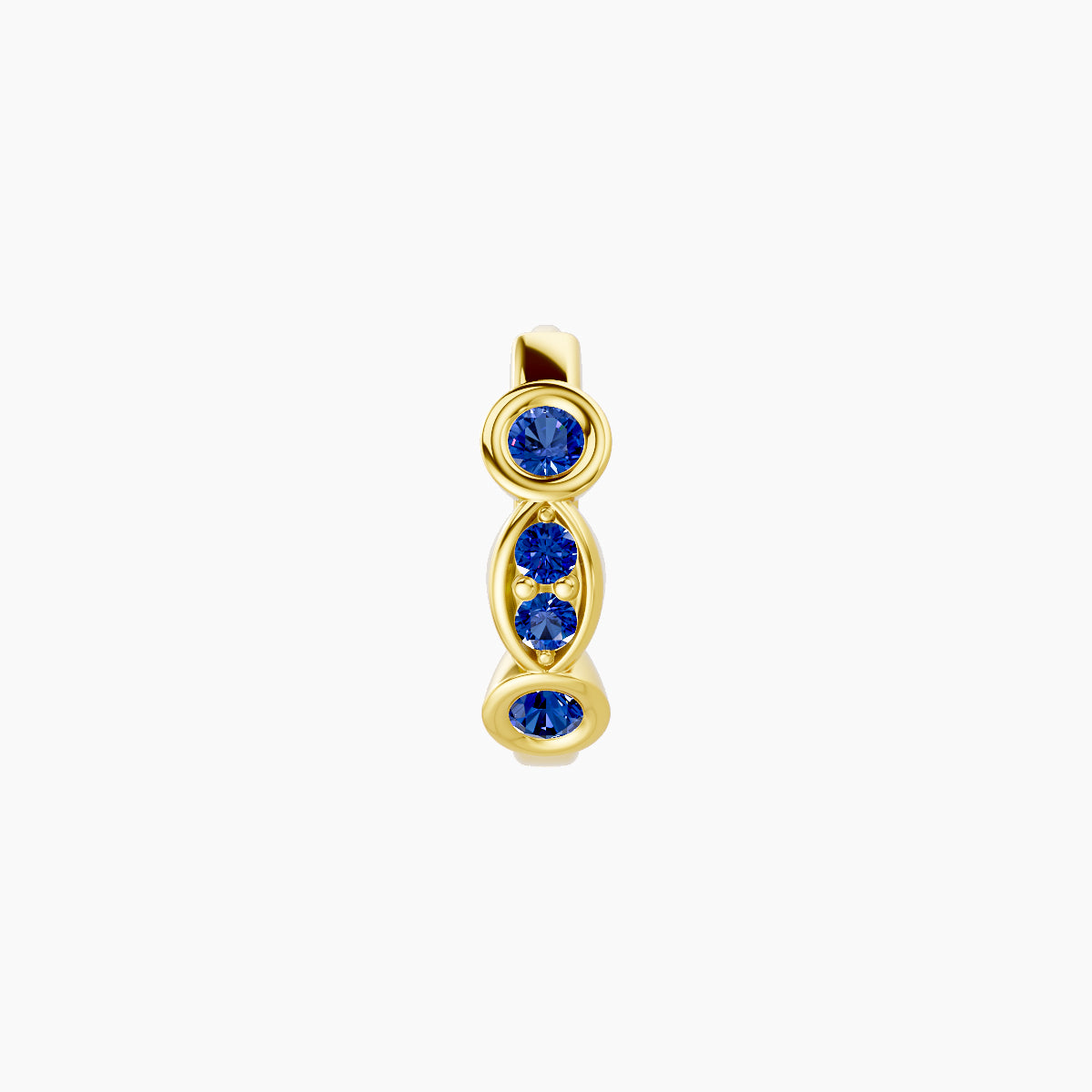 Epona | 18k Yellow Gold 6.5 mm Sapphire Hoop Piercing
