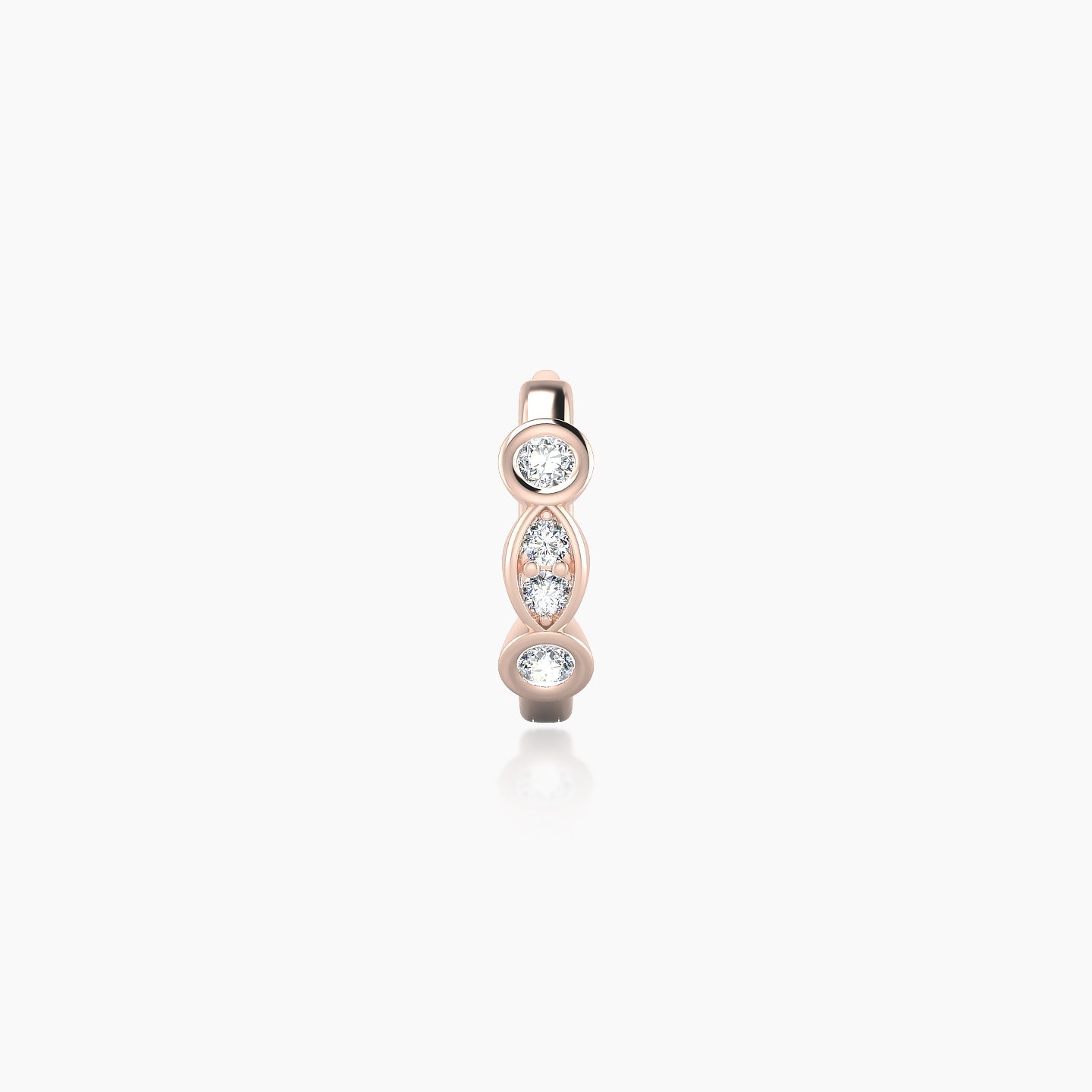 Epona | 18k Rose Gold 6.5 mm Diamond Hoop Piercing