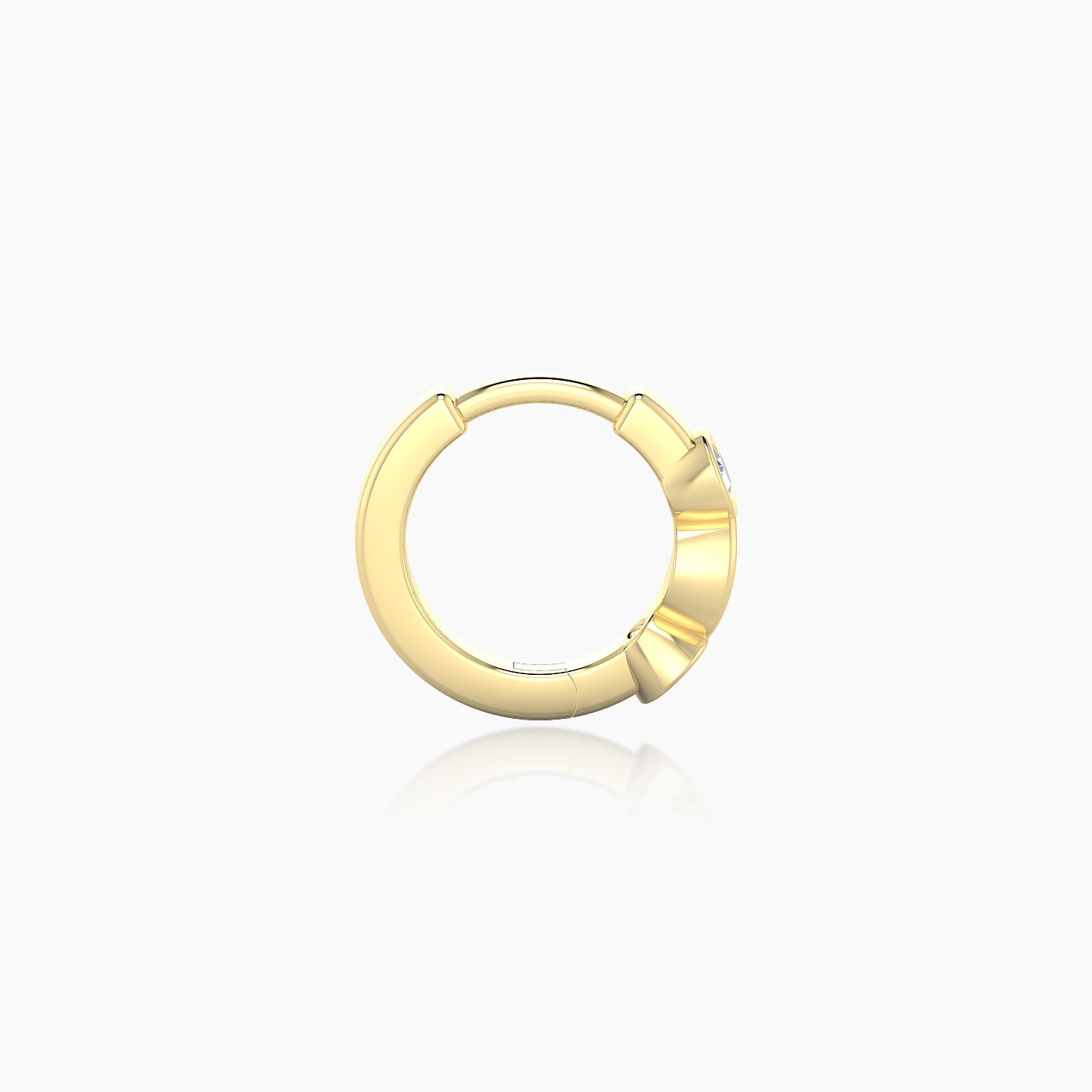 Epona | 18k Yellow Gold 6.5 mm Diamond Hoop Piercing