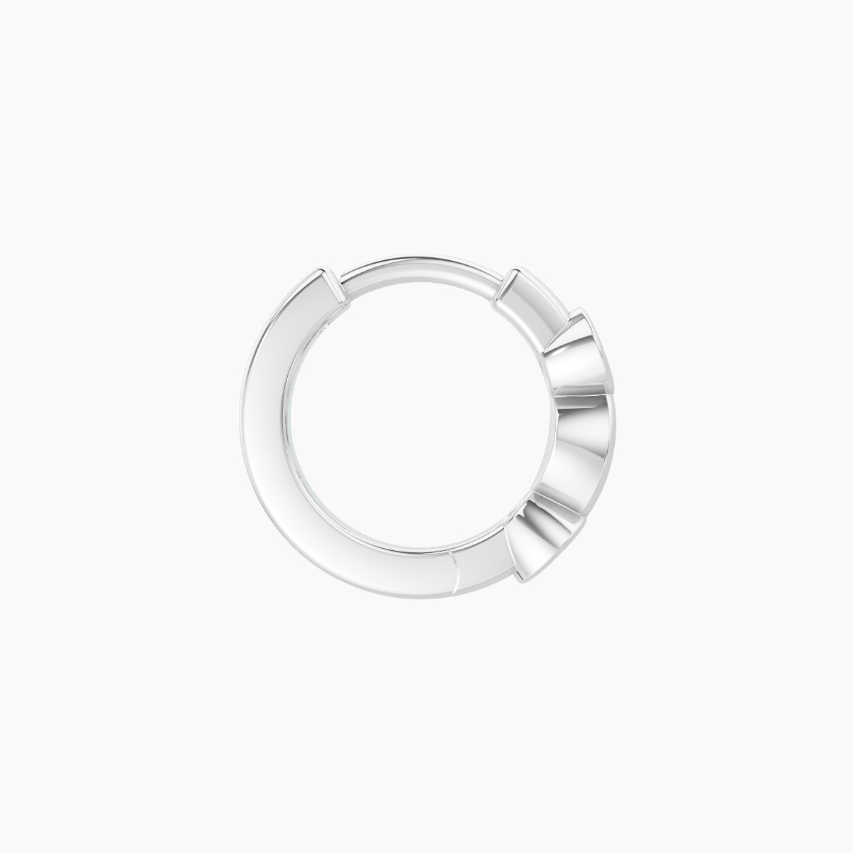 Epona | 18k White Gold 6.5 mm Diamond Nose Ring Piercing
