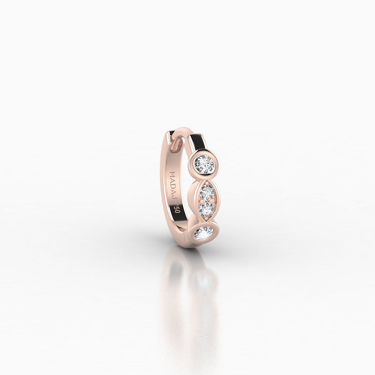 Epona | 18k Rose Gold 6.5 mm Diamond Nose Ring Piercing