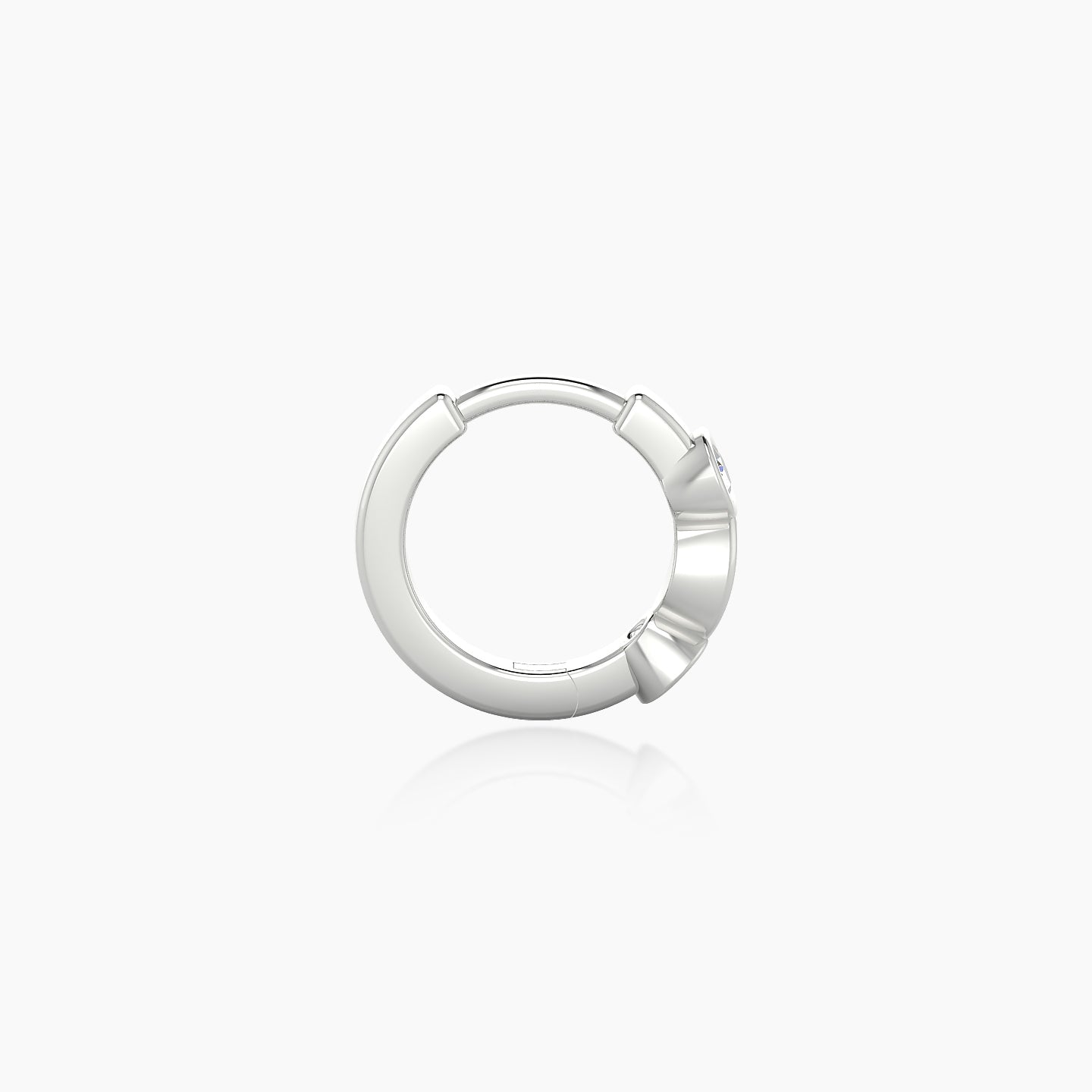 Epona | 18k White Gold 6.5 mm Diamond Nose Ring Piercing