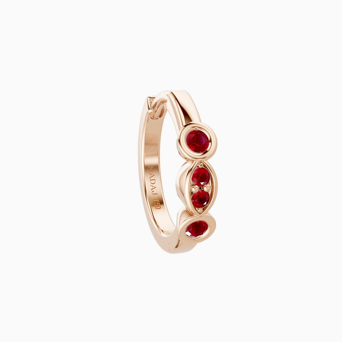 Epona | 18k Rose Gold 8 mm Ruby Hoop Piercing