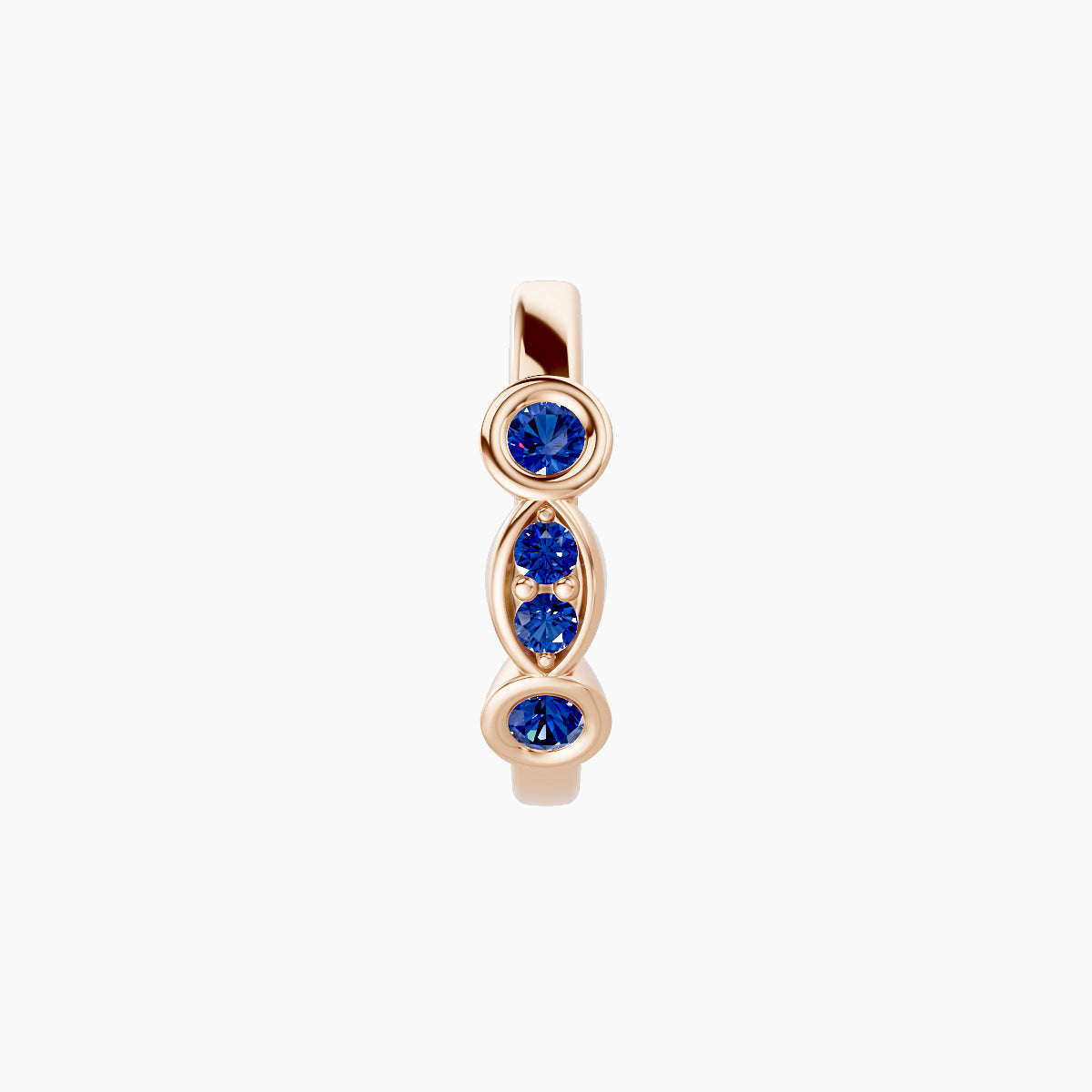 Epona | 18k Rose Gold 8 mm Sapphire Hoop Piercing
