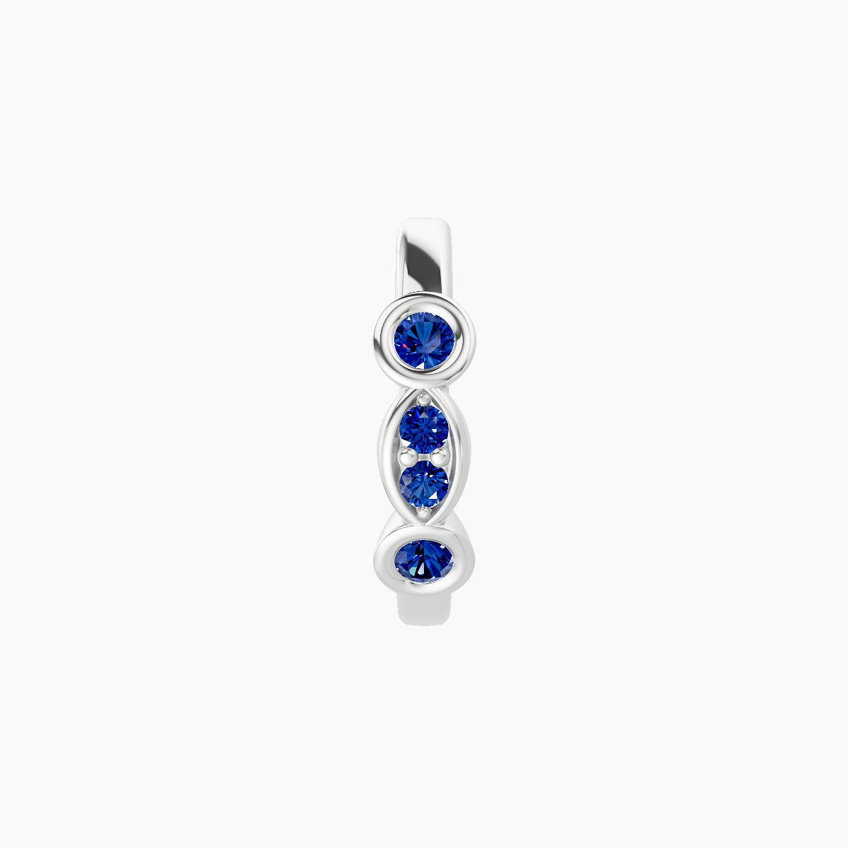 Epona | 18k White Gold 8 mm Sapphire Hoop Piercing