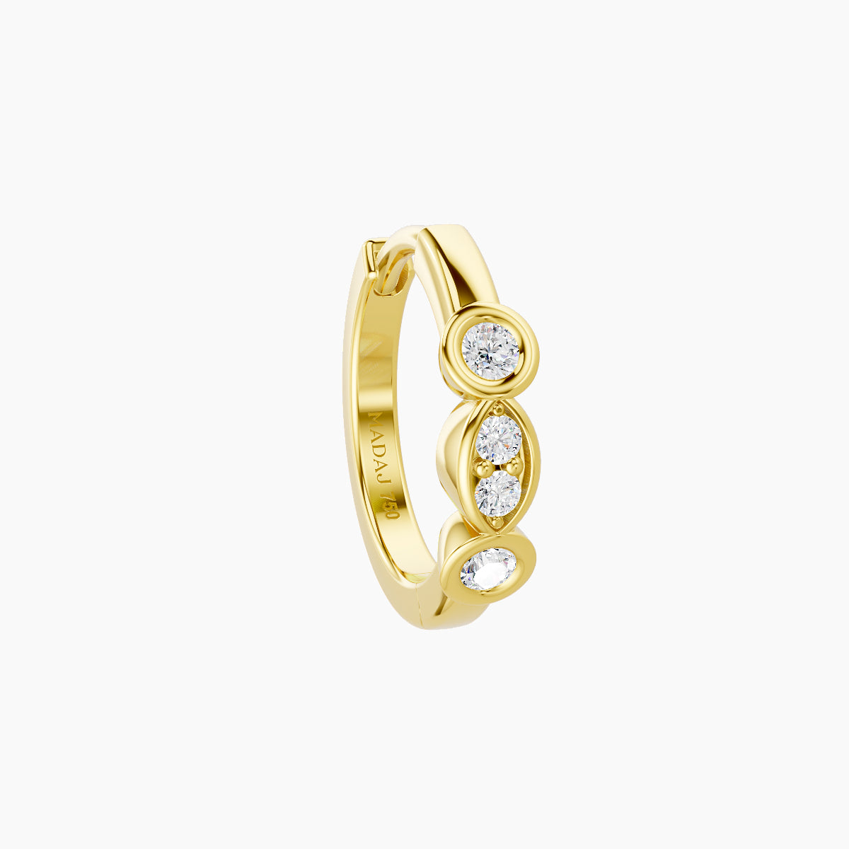 Epona | 18k Yellow Gold 8 mm Diamond Nose Ring Piercing