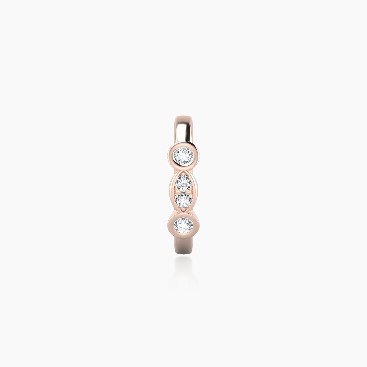 Epona | 18k Rose Gold 8 mm Diamond Nose Ring Piercing