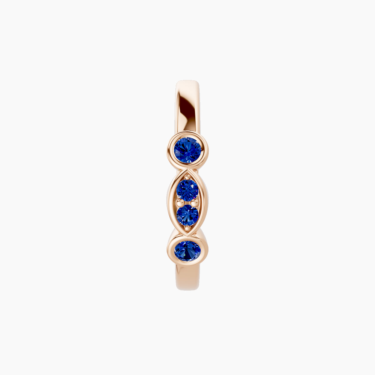 Epona | 18k Rose Gold 9.5 mm Sapphire Hoop Piercing