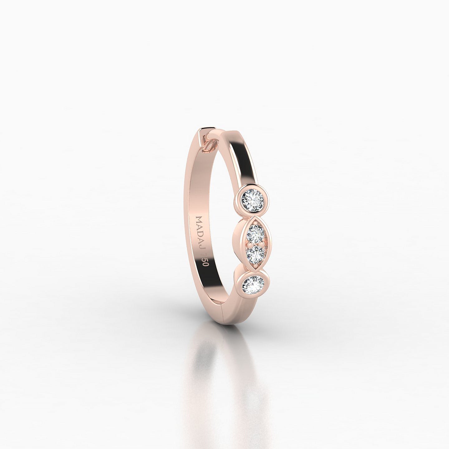 Epona | 18k Rose Gold 9.5 mm Diamond Hoop Piercing