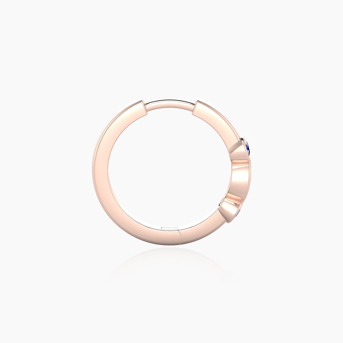 Epona | 18k Rose Gold 9.5 mm Sapphire & Diamond Hoop Piercing