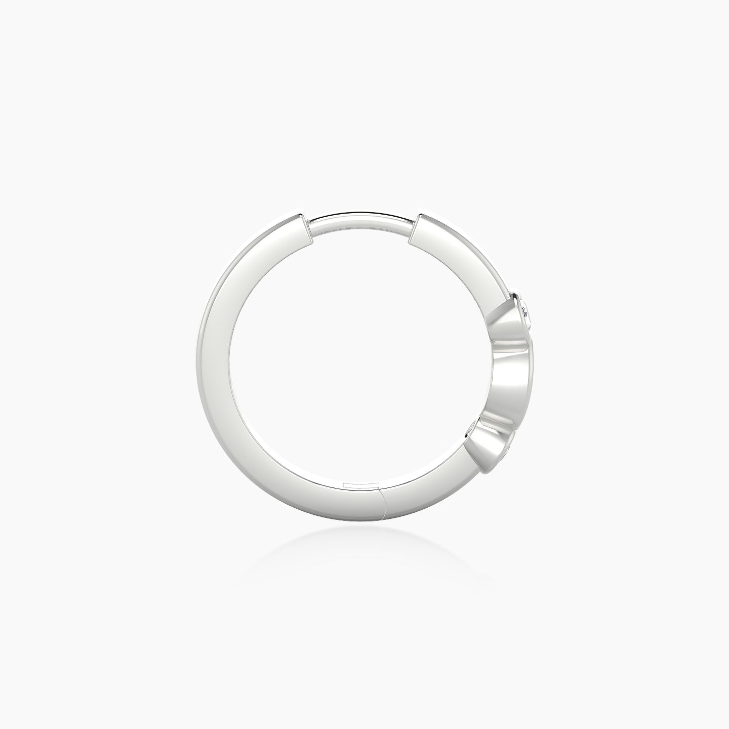 Epona | 18k White Gold 9.5 mm Diamond Hoop Piercing