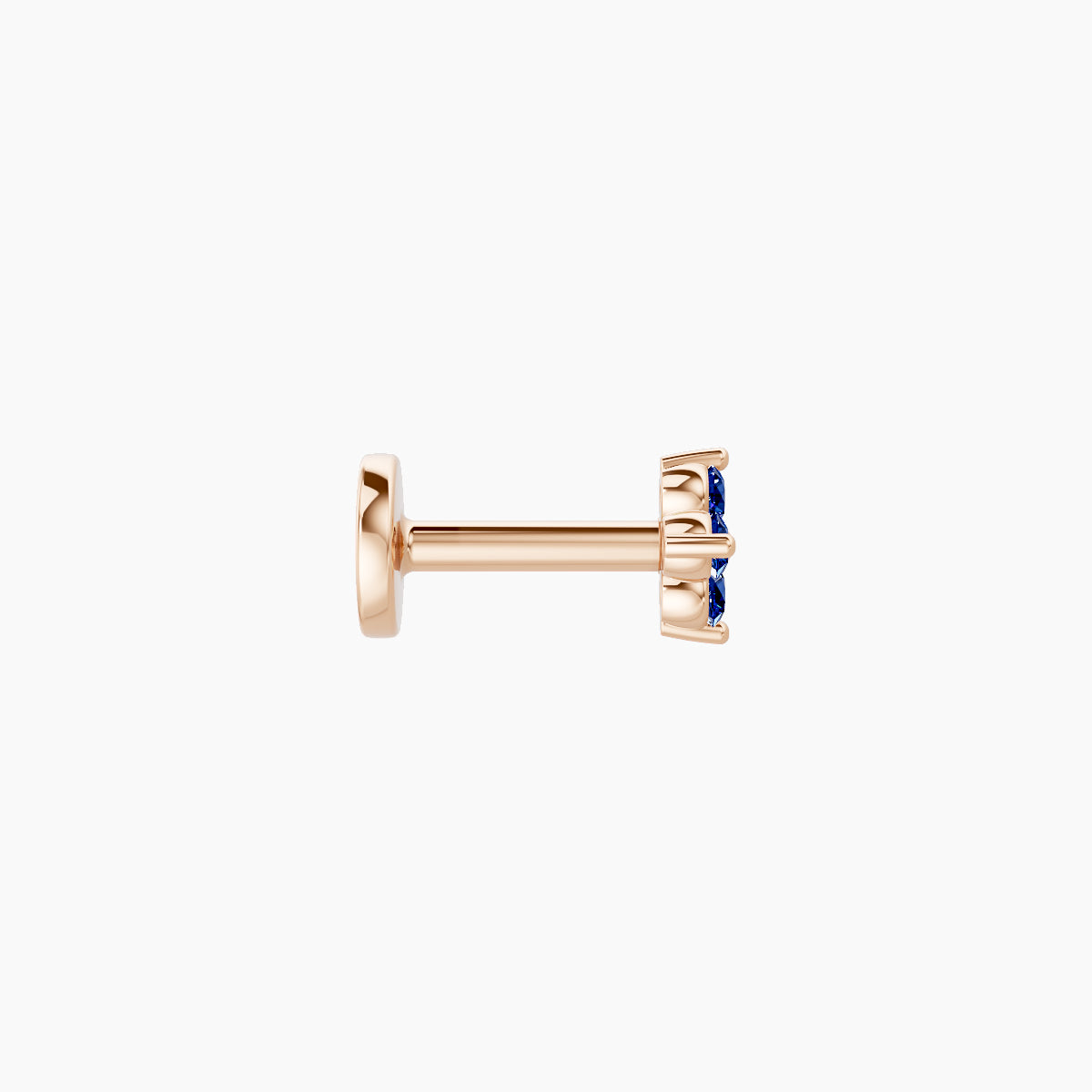 Eris | 18k Rose Gold 5 mm 4 mm Flower Sapphire Nose Piercing